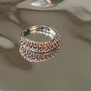 RUBY COLORED CZ RING BY BOMB PARTY, SIZE 8, NWOT